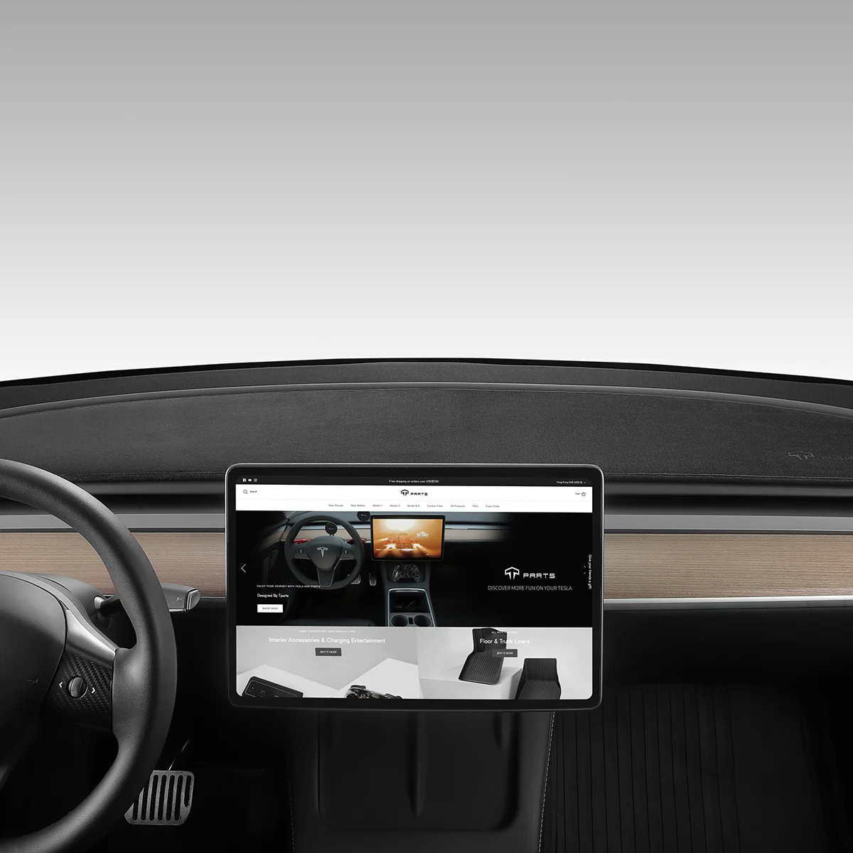 Anti-Glare Dashboard Cover for Model 3/Y - Image 9