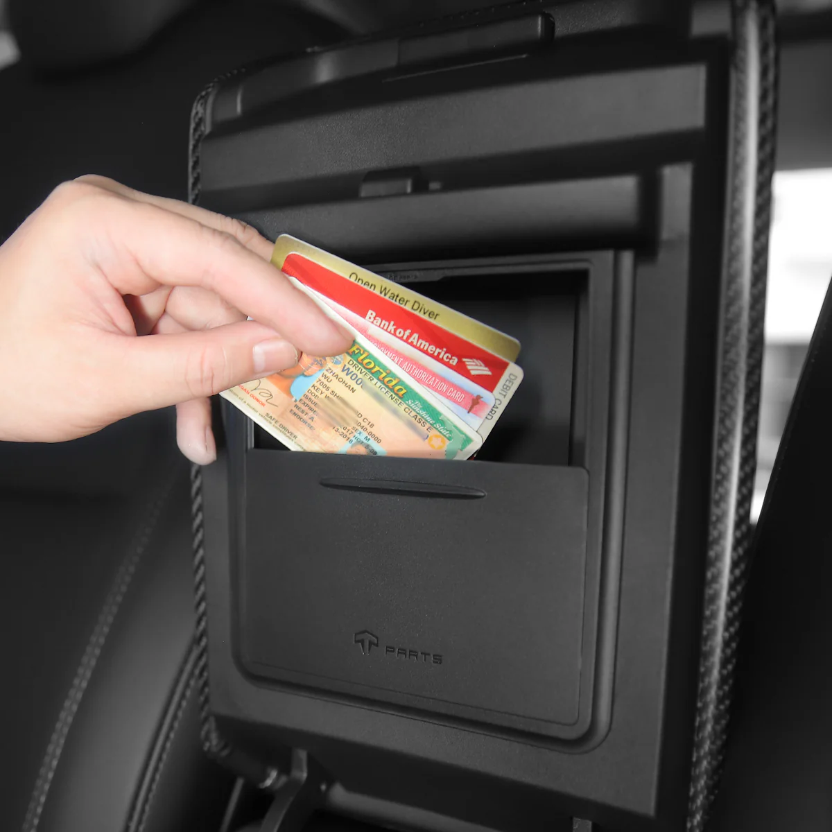 Magnetic Armrest Hidden Storage Compartment for Model 3/Y - Image 3