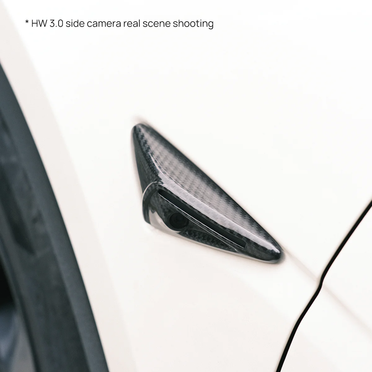 TPARTS Real Carbon Fiber Side Camera Cover for Tesla - Image 4
