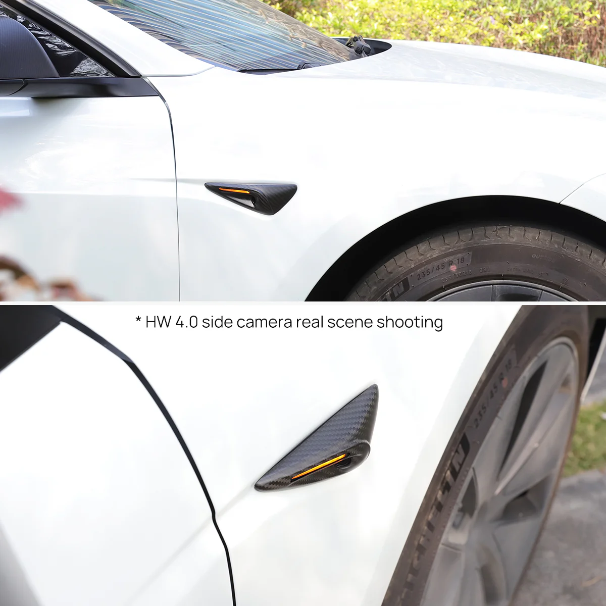 TPARTS Real Carbon Fiber Side Camera Cover for Tesla - Image 5