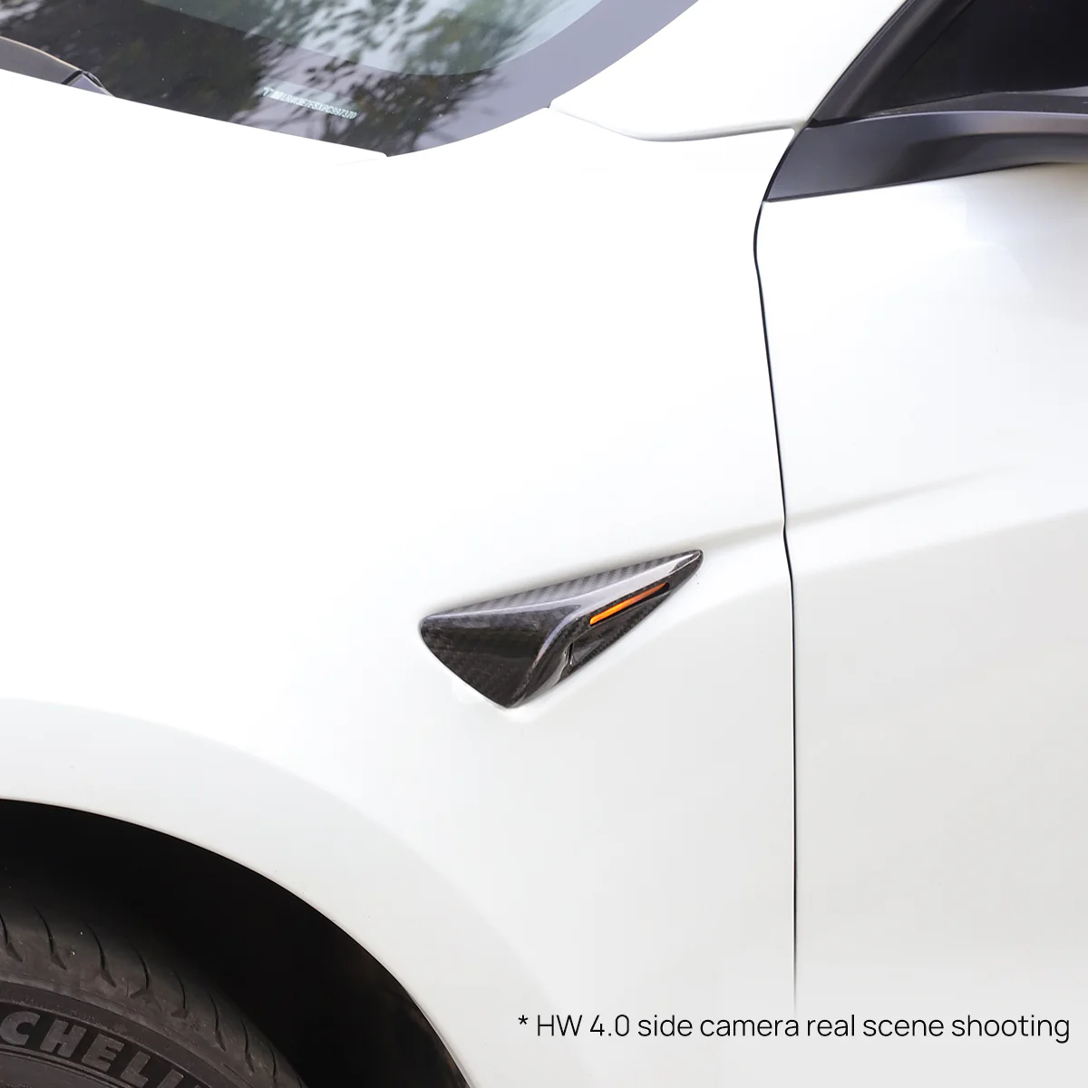 TPARTS Real Carbon Fiber Side Camera Cover for Tesla - Image 6