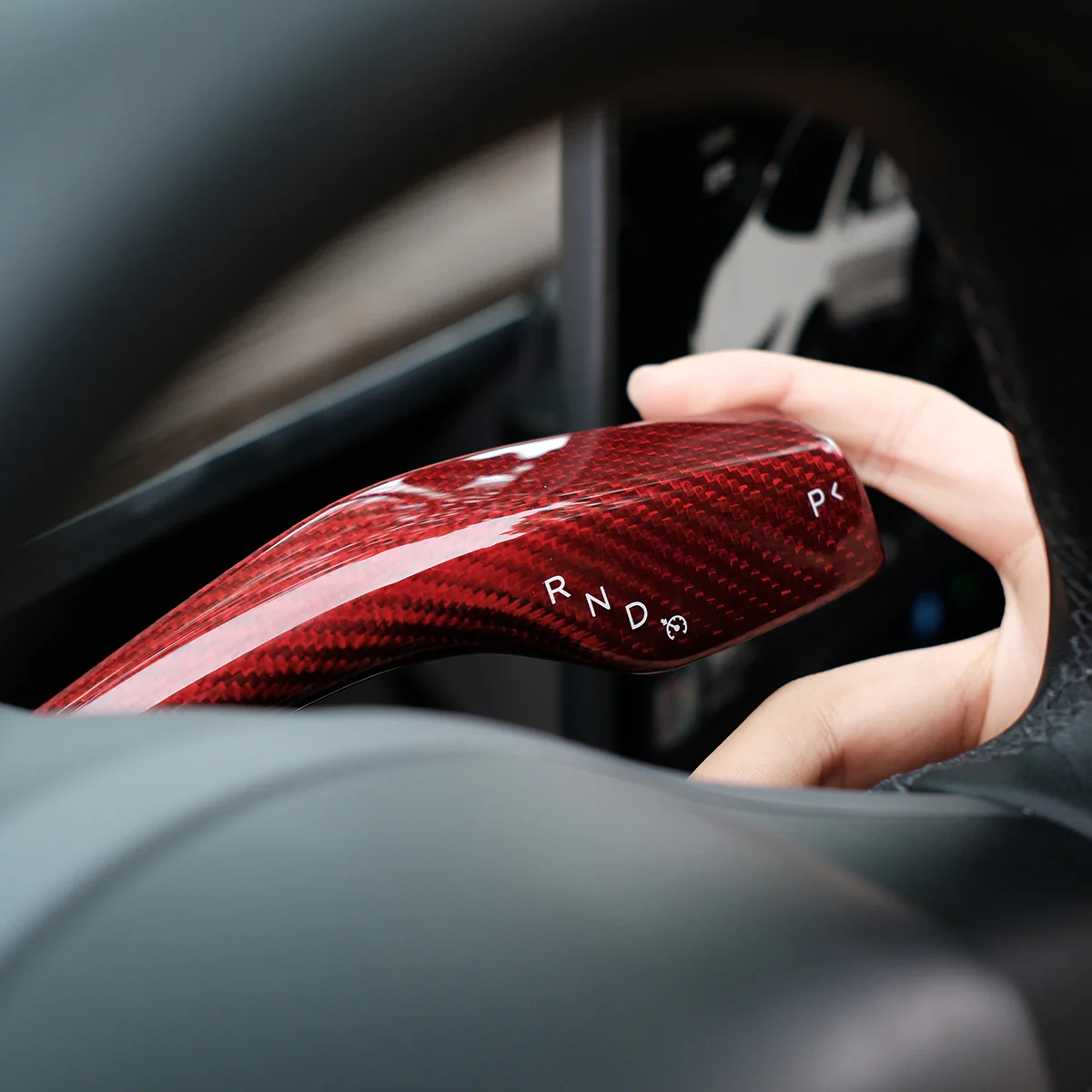 TPARTS Real Carbon Fiber Stalk Cover for Tesla Model 3 & Y - Image 5