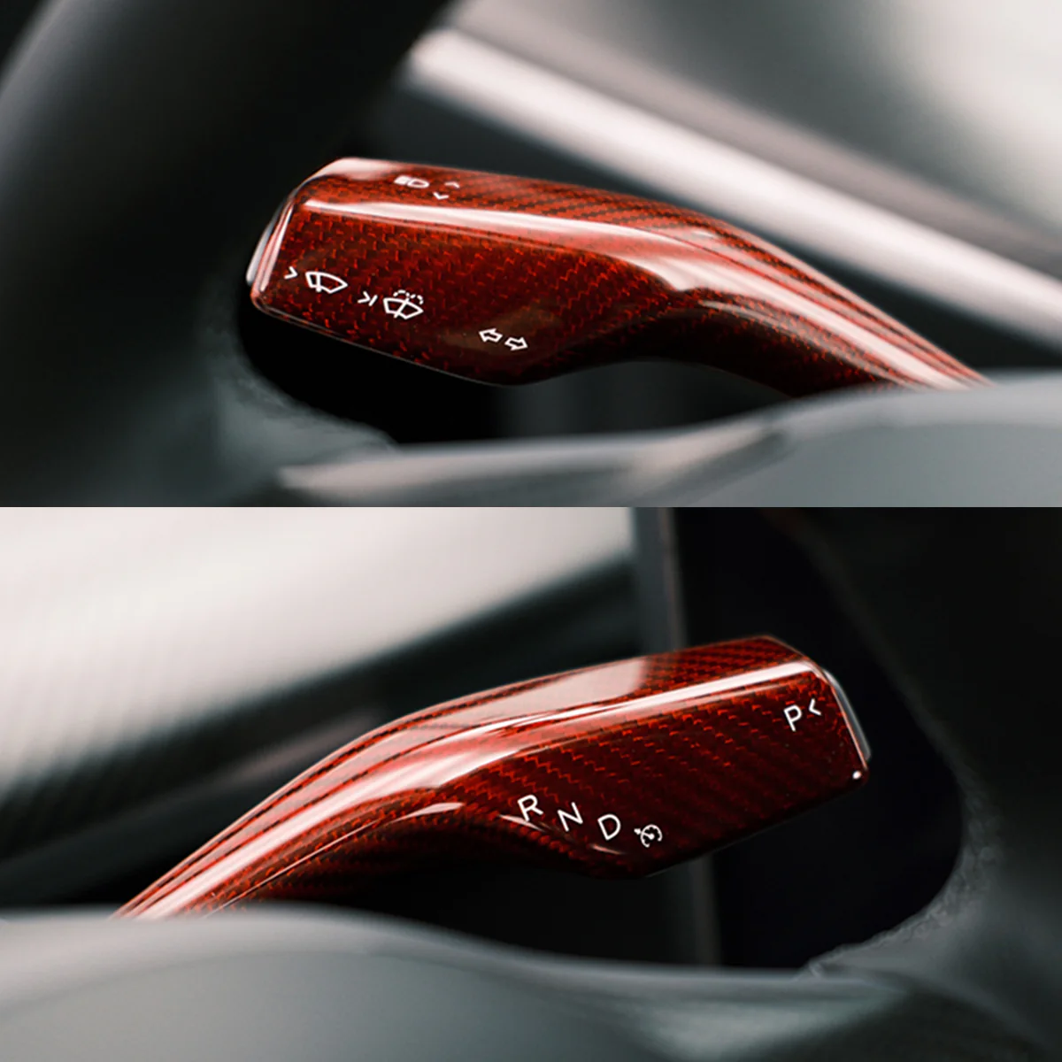 TPARTS Real Carbon Fiber Stalk Cover for Tesla Model 3 & Y - Image 6