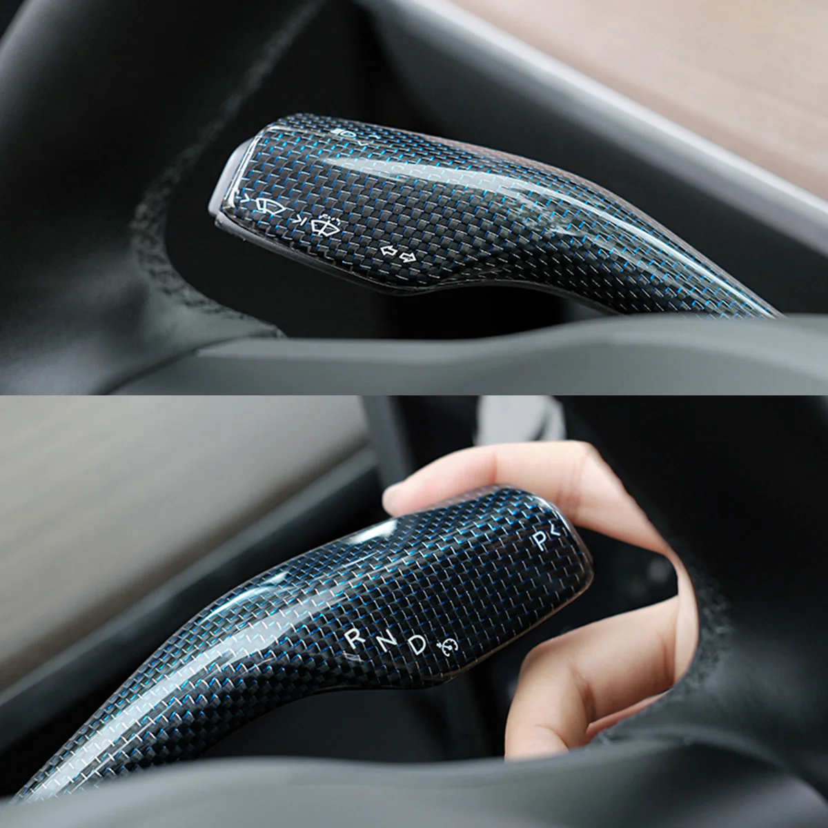 TPARTS Real Carbon Fiber Stalk Cover for Tesla Model 3 & Y - Image 7