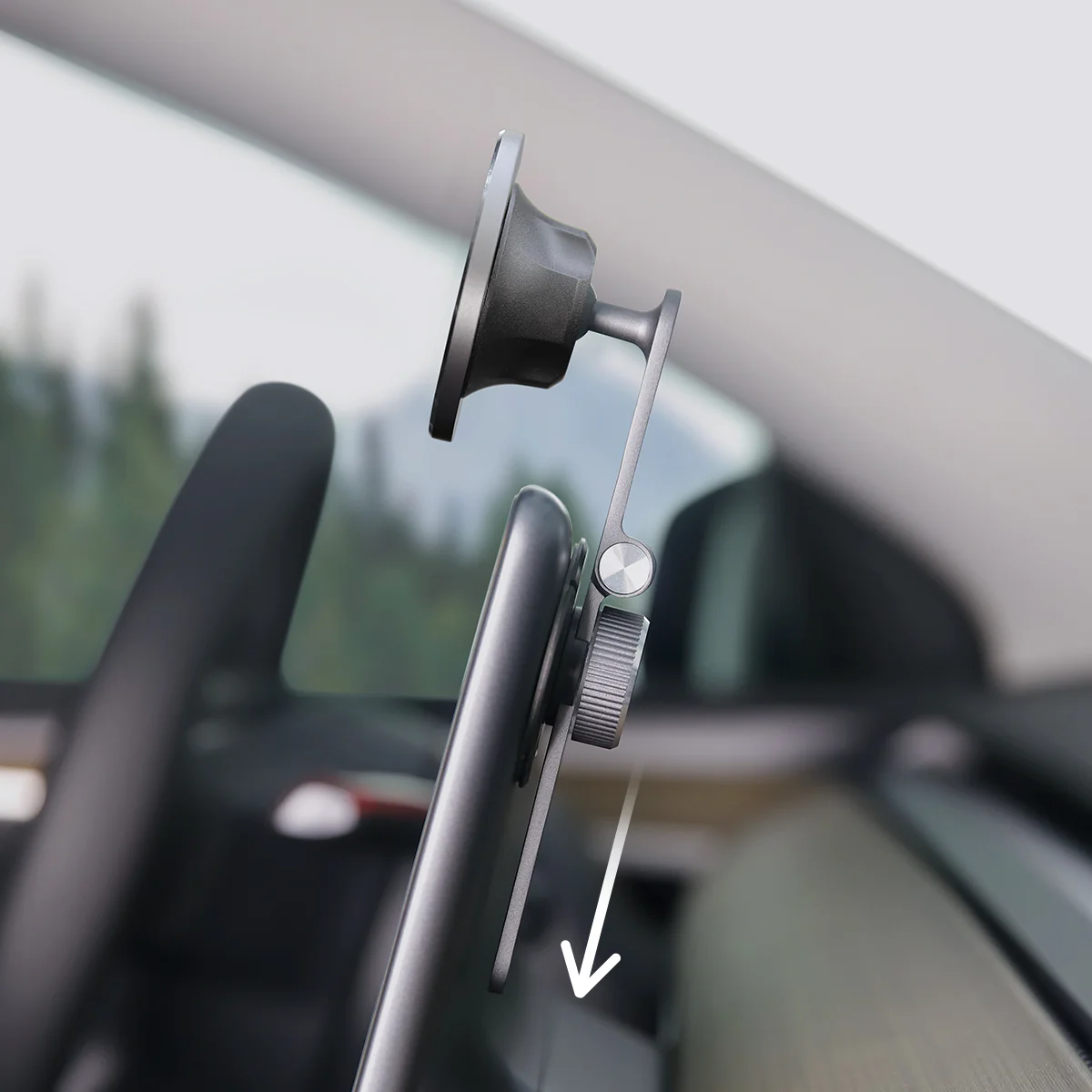 Foldable Magnetic Wireless Charging (Qi & MagSafe) Cell Phone Holder for Tesla - Image 5