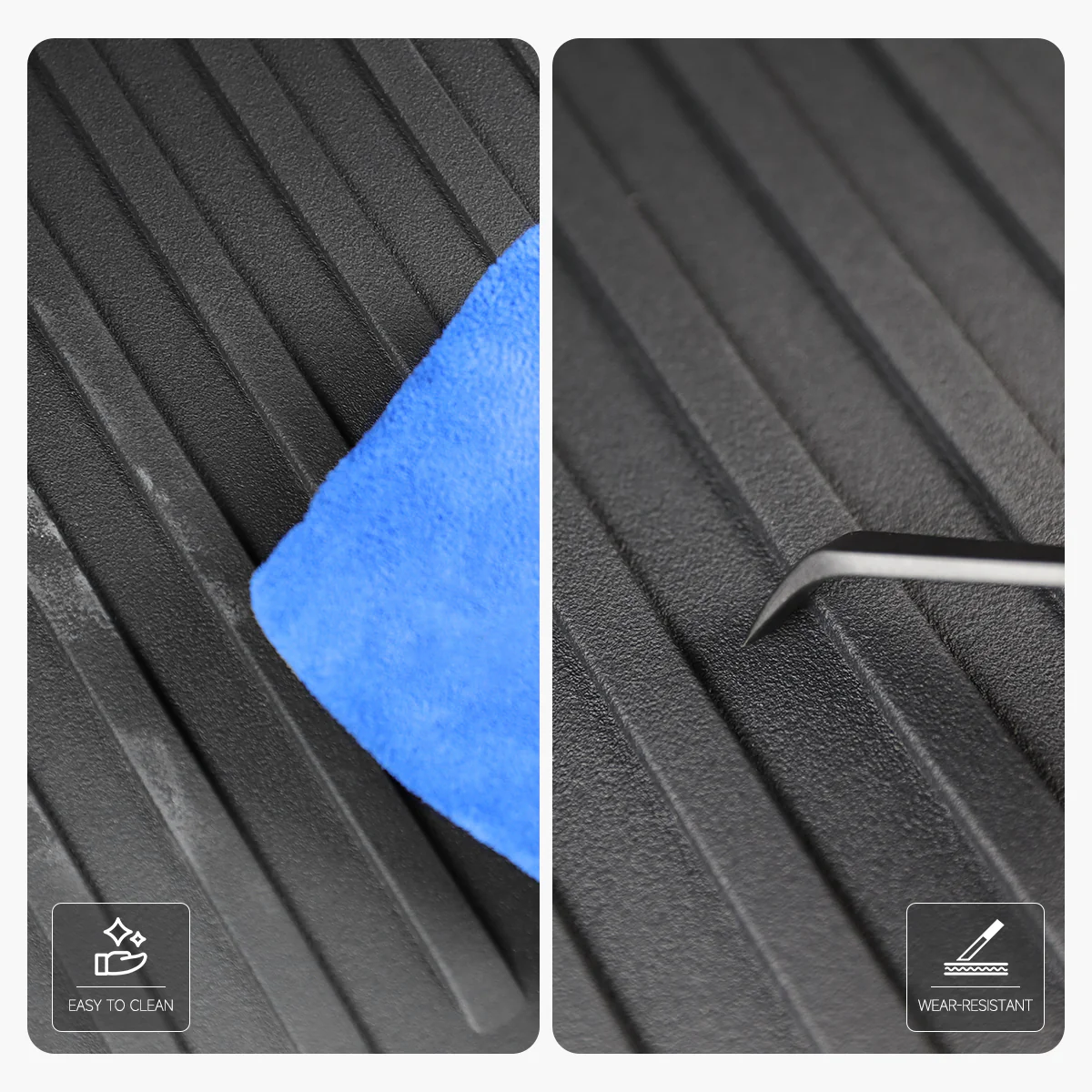 All-Weather Cargo Liners Set with Seats Back Protector Mats for Model 3 Premium 2024-2026 - Image 5