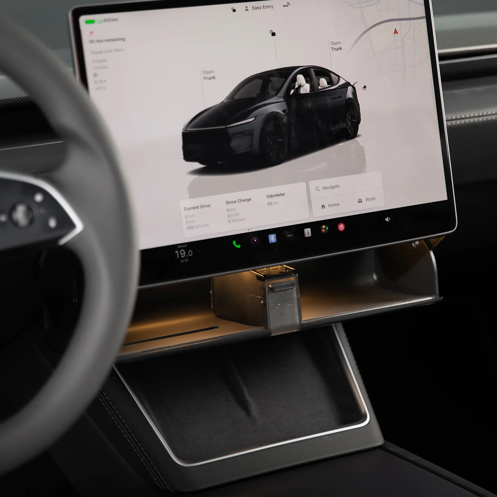 Hidden Magnetic Under Screen Storage Box for Tesla Model 3/Y - Image 19