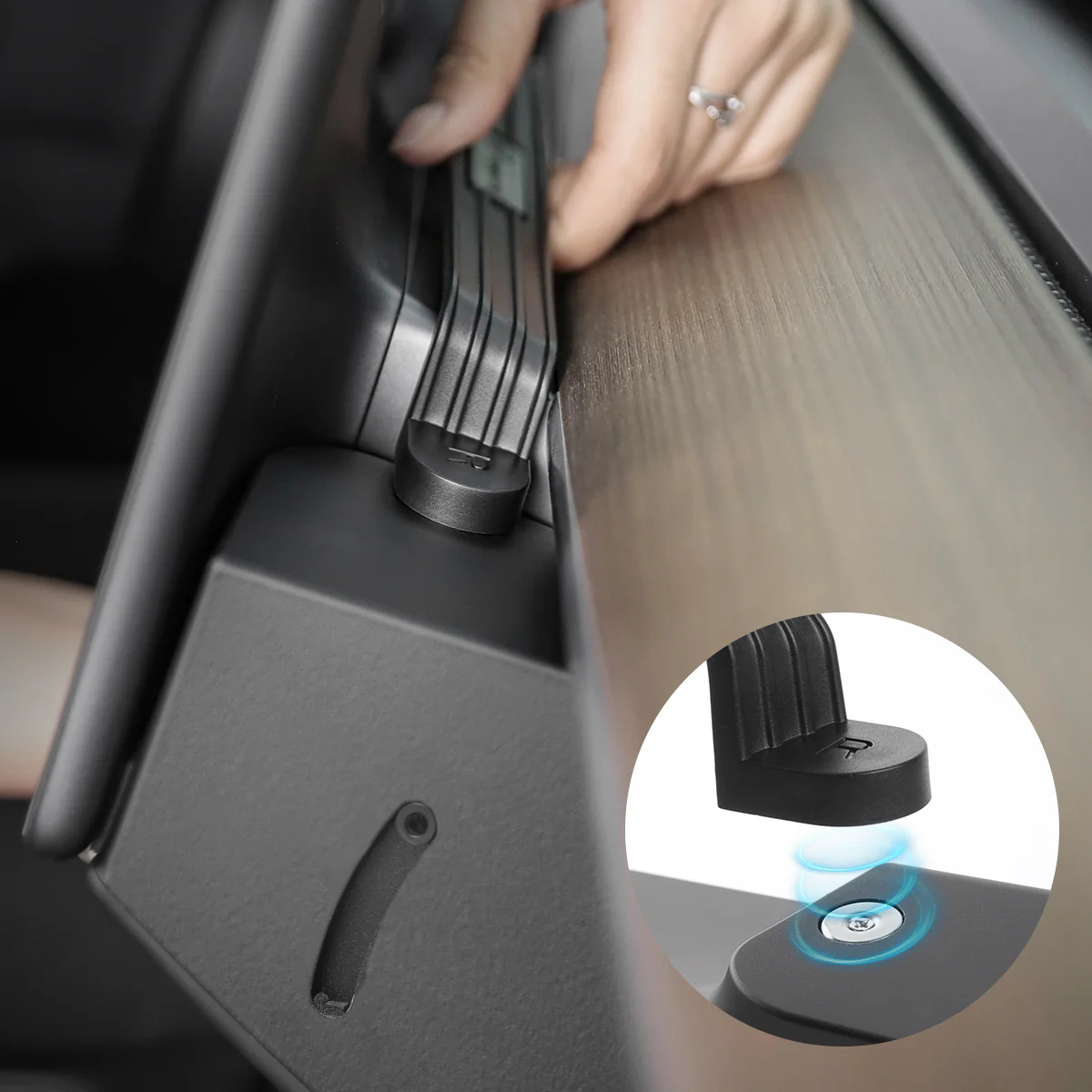 Hidden Magnetic Under Screen Storage Box for Tesla Model 3/Y - Image 3