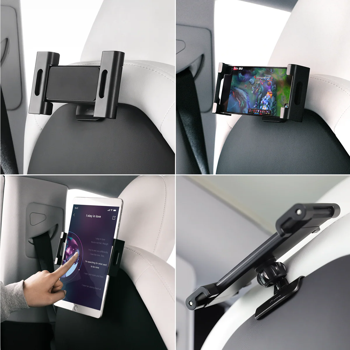 Backseat Headrest Tablet Mount For Tesla Model 3/Y/S/X - Image 3