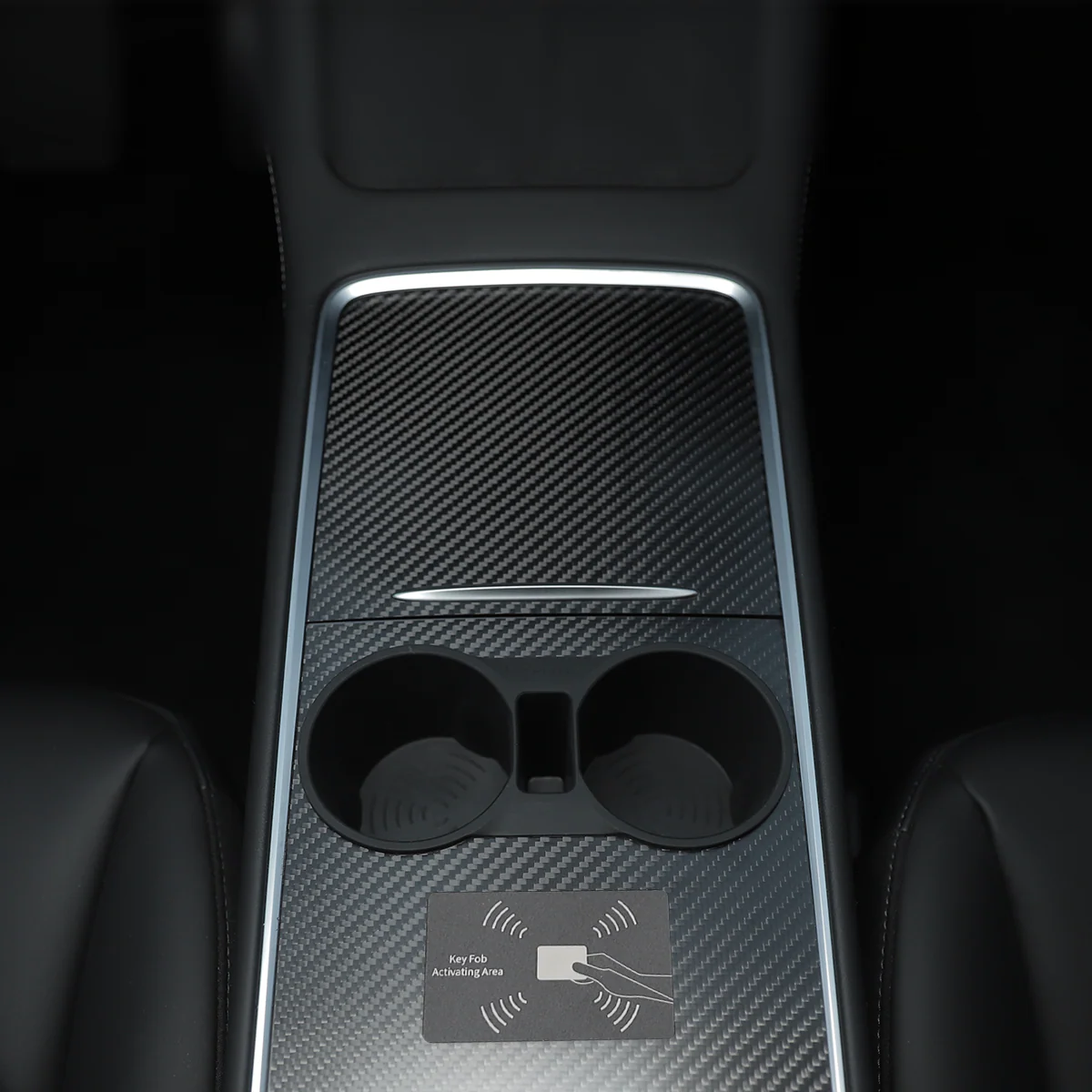 Real Carbon Fiber Console Cover for Model 3/Y - Image 4