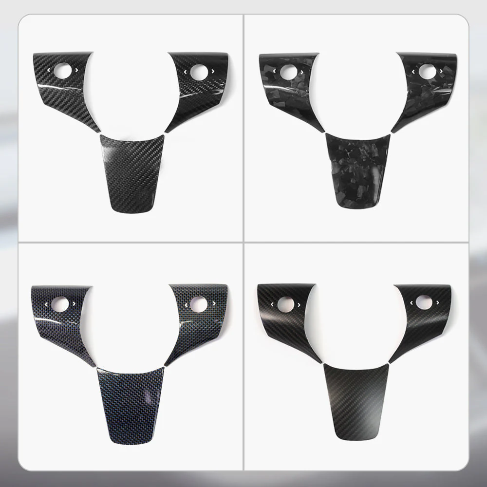 Real Carbon Fiber Steering Wheel Cover for Model 3/Y - Image 11