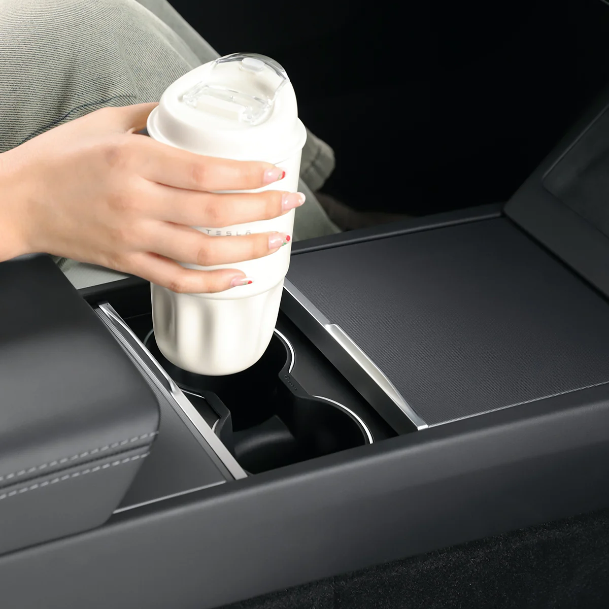 Silicone Console Cup Holder for Model 3 Premium 2024-2025/Model Y Premium 2025-2026 - Image 5