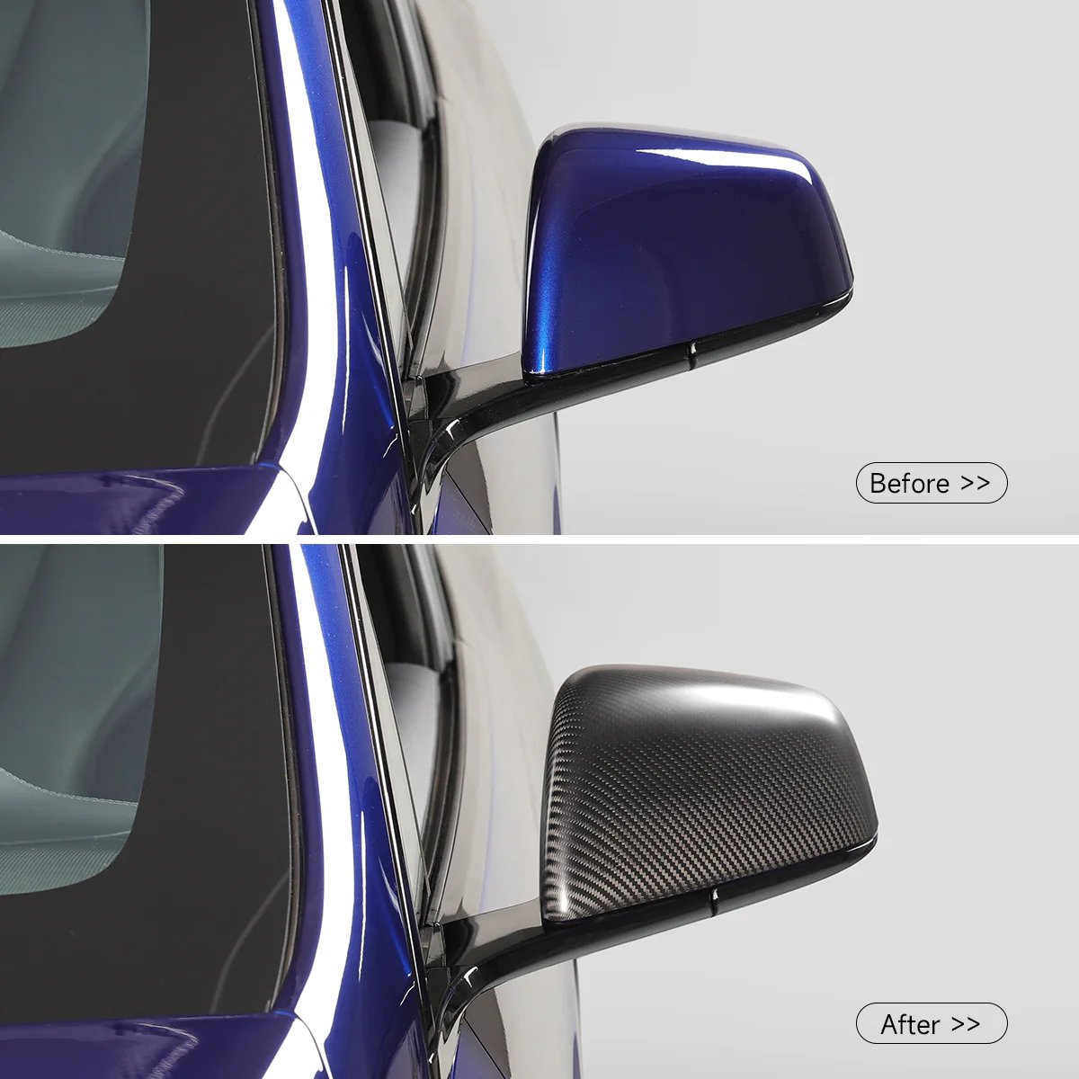 Real Carbon Fiber Side View Mirror Covers for Tesla Model S/X - Image 5