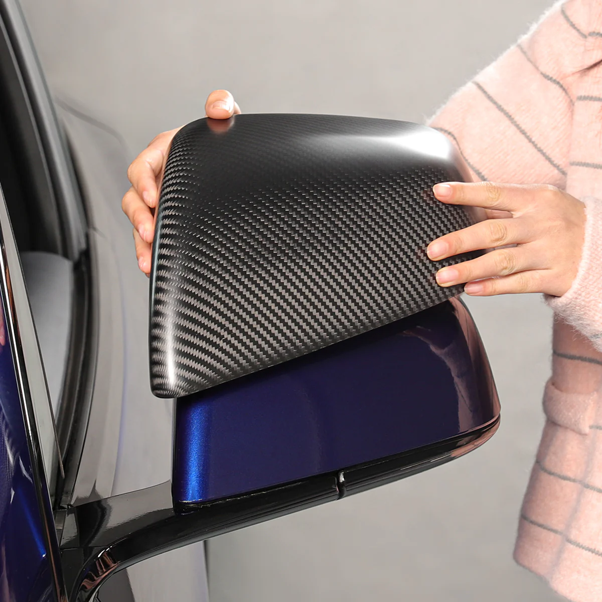 Real Carbon Fiber Side View Mirror Covers for Tesla Model S/X - Image 7