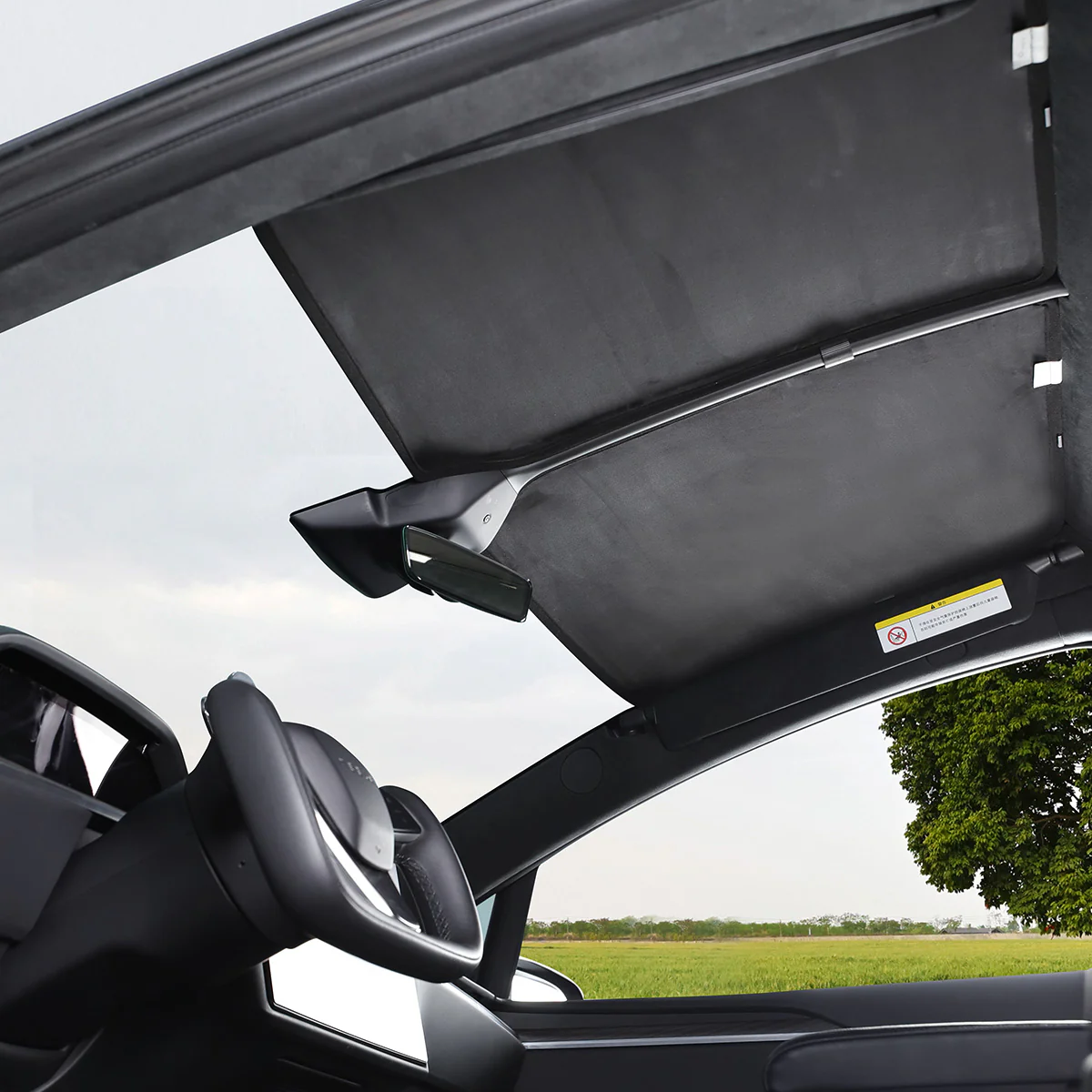 Ice Velvet Static Glassroof Sunshade for Model X - Image 4