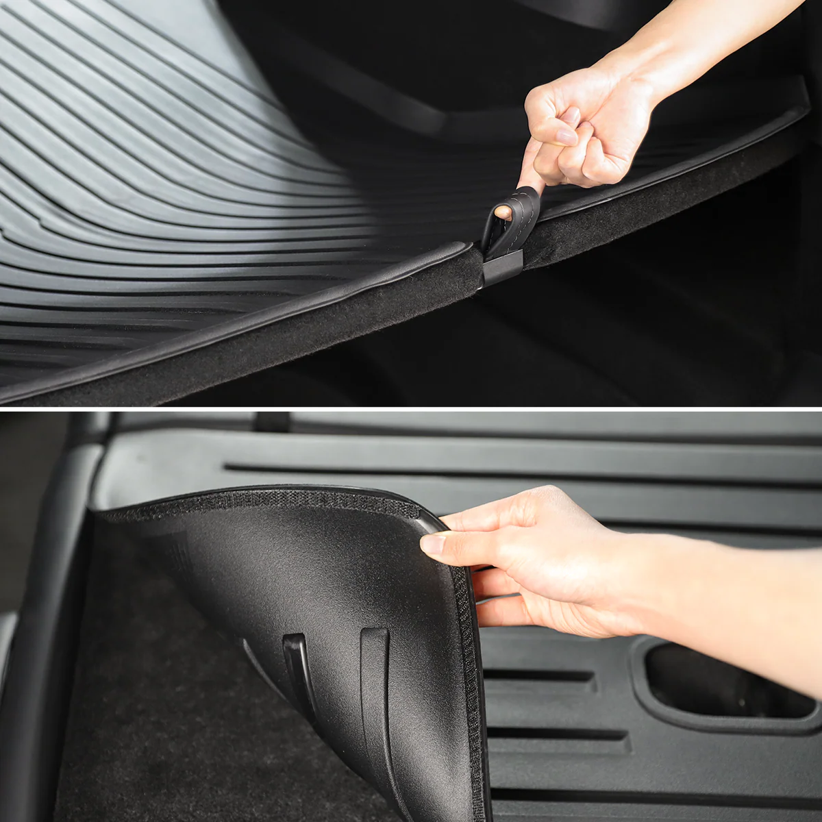 All-Weather Rear Cargo Liners Set with Seats Back Protector Mats for Model Y - Image 7