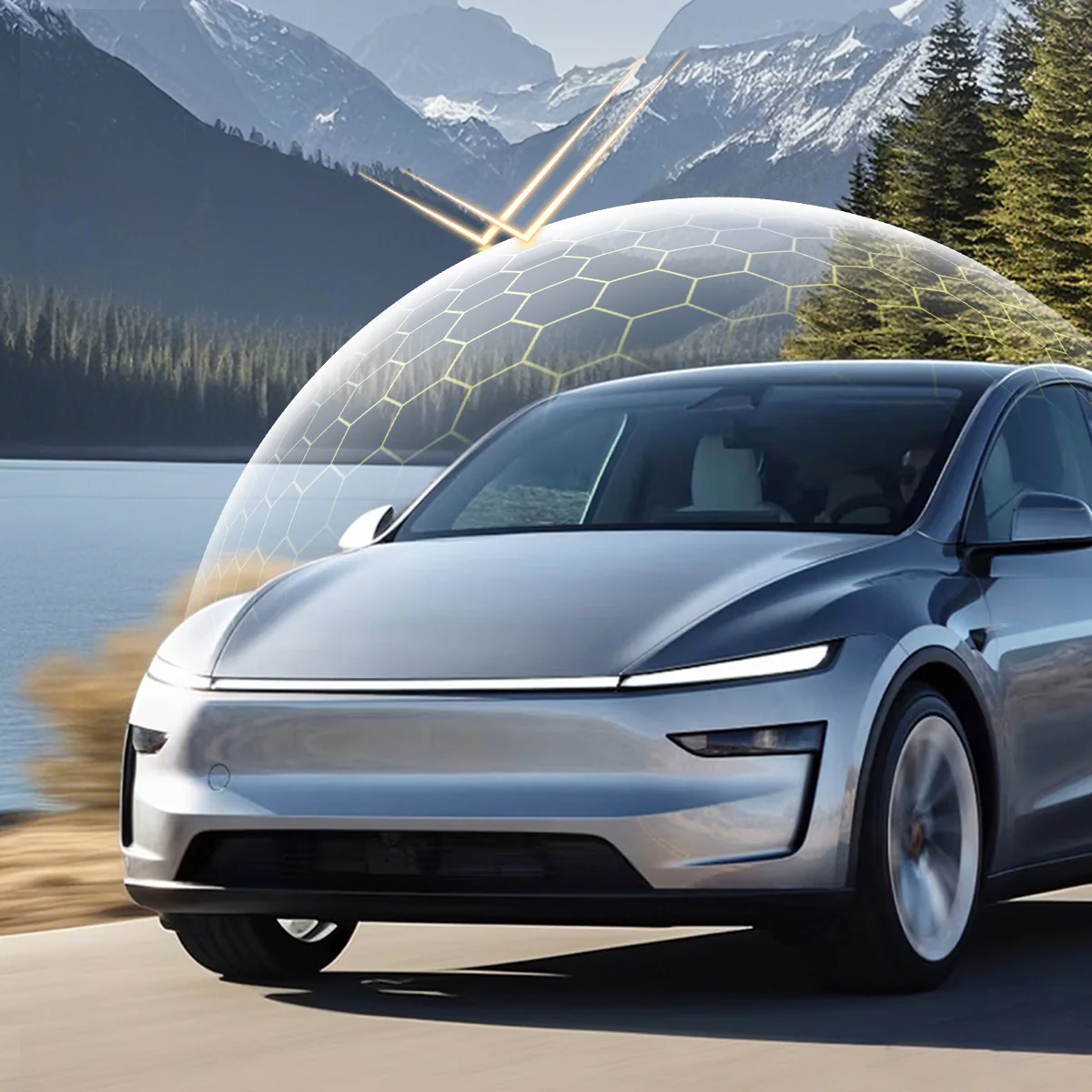 Glass Roof Sunshade for Tesla Model Y (2021-2024 / Premium 2025-2026) - Image 8