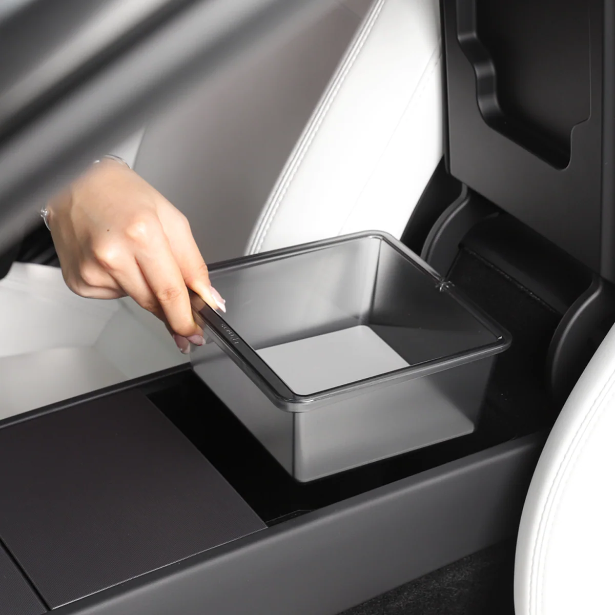 Armrest Clear Storage Box/Center Console Clear Storage Drawer for Model 3 Premium 2024-2026/Model Y Premium 2025-2026 - Image 6