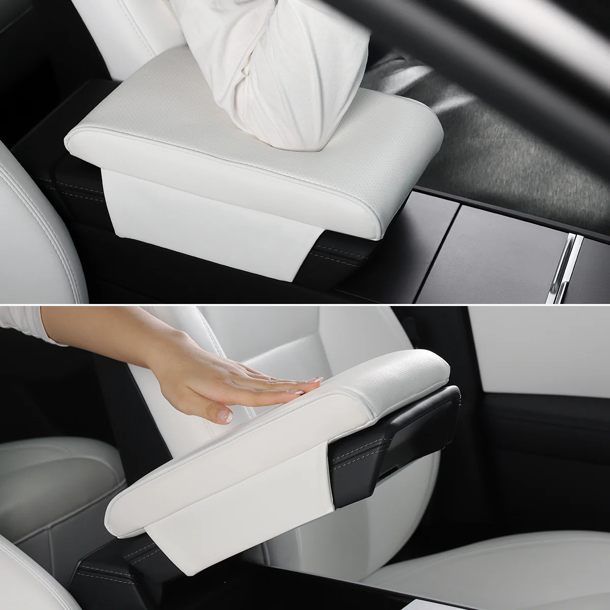 TPARTS Leather Armrest Support Cushion for Tesla - Image 6