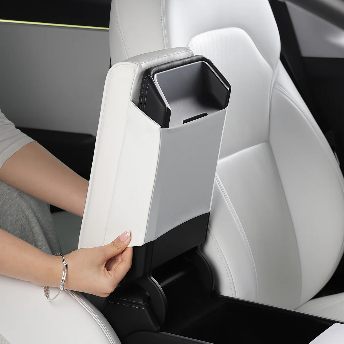 TPARTS Leather Armrest Support Cushion for Tesla - Image 9