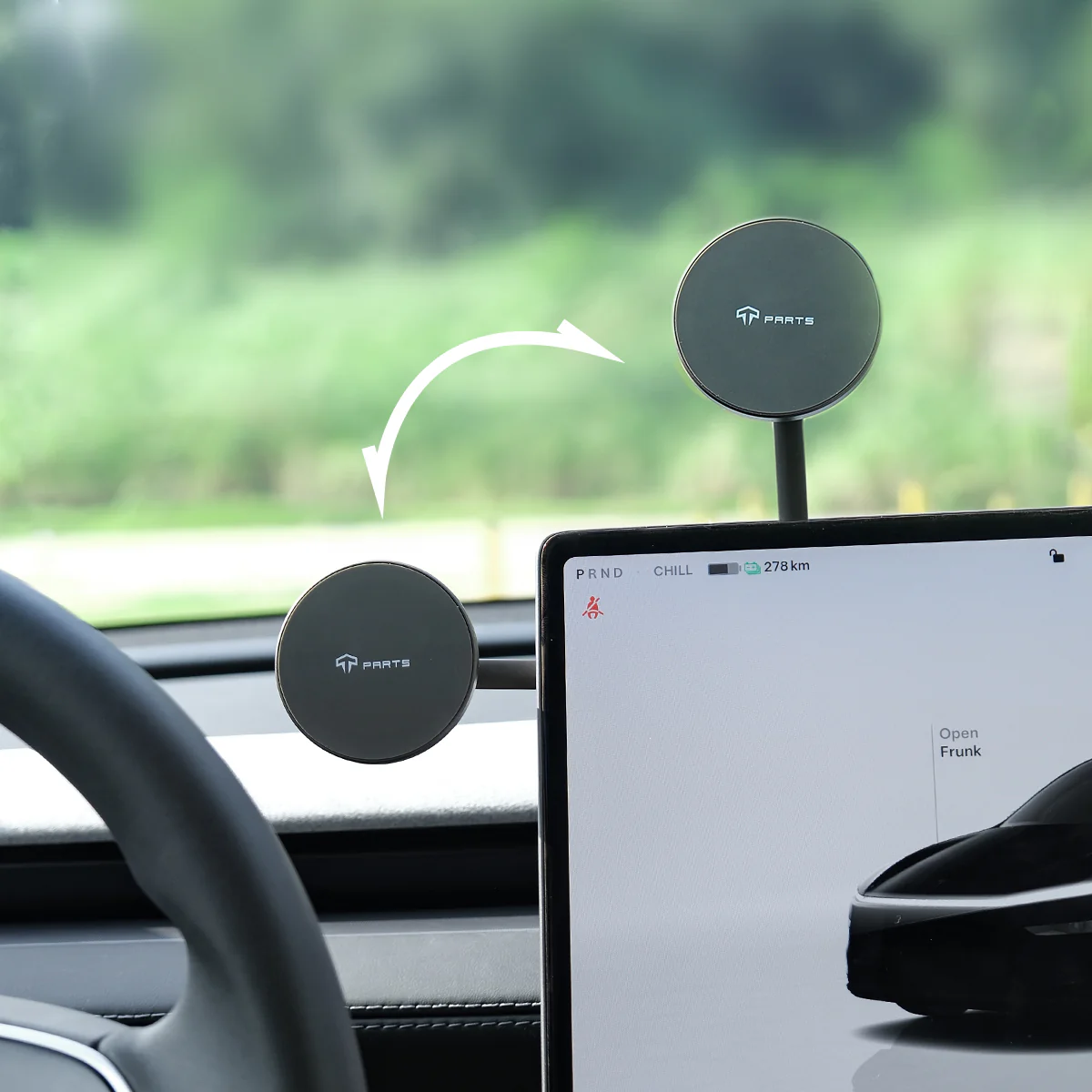 Vacuum Suction Phone Holder for Tesla - Image 10