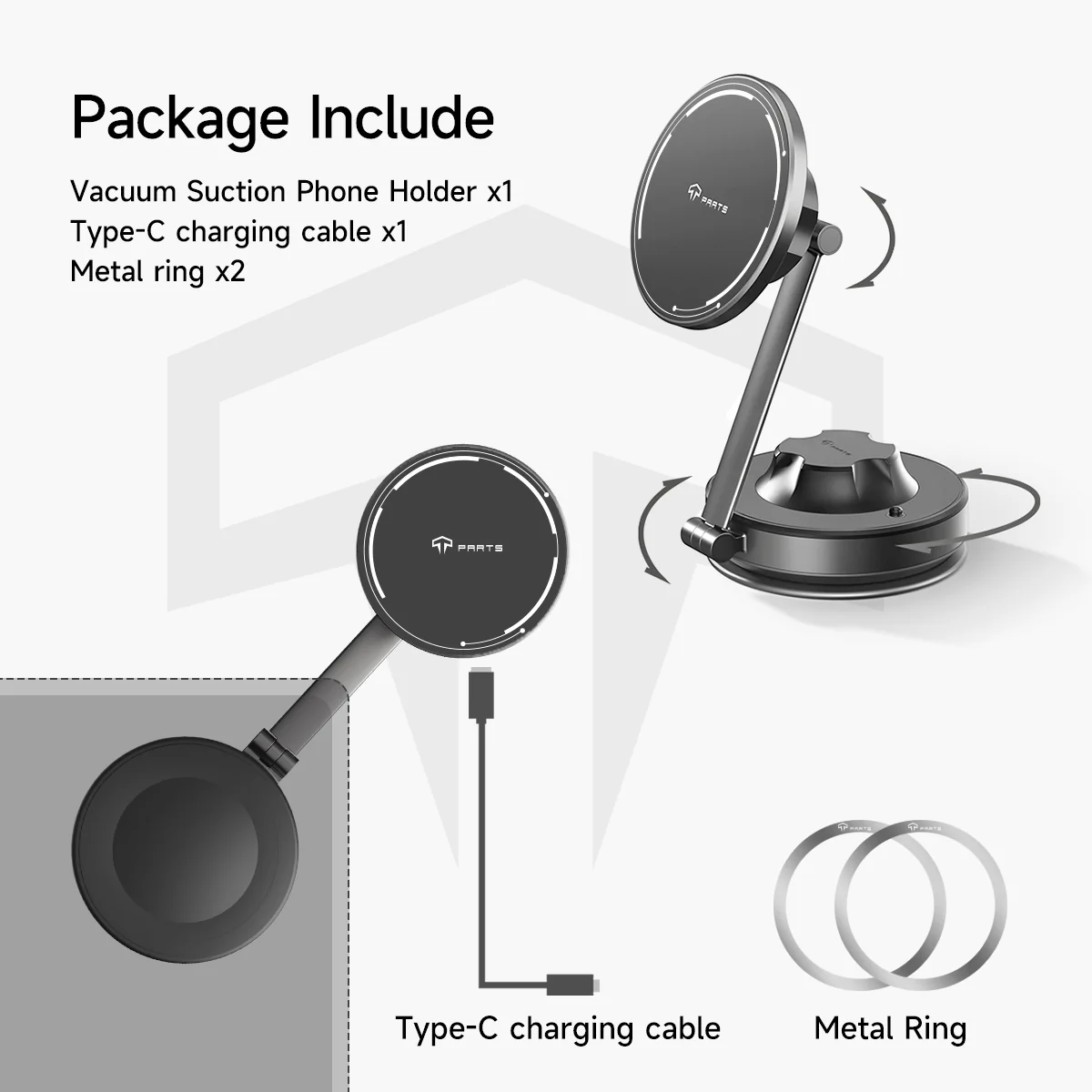 Vacuum Suction Phone Holder for Tesla - Image 12